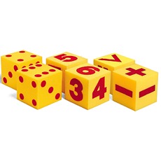 자이언트 스폰지 주사위 세트 Giant Soft Cubes: Dot, Numeral and Operations Sets 