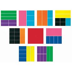 분수 학습기 - 사각 Rainbow Fraction® Deluxe Squares (1 ~ 1/12)