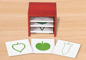 나뭇잎 도형 카드와 상자
